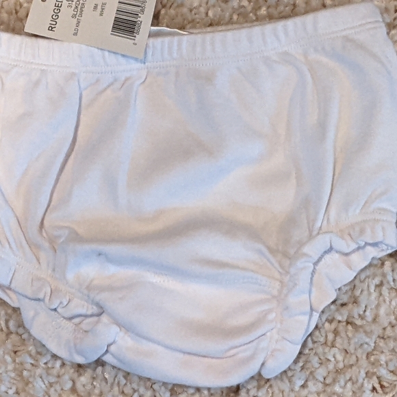 BABY Rugged Bear Dress And Diaper Cover Cotton White - Picture 4 of 6